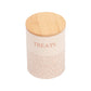 Country Living Dog Treat Canisters - Set of 2 Carbon Steel Jars with Bamboo Lids – White Swan