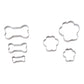 Country Living 6-Piece Stainless Steel Cookie Cutter Set (3 Paw-Shaped, 3 Bone-Shaped)