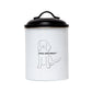 Country Living Set of 3 Pet Treat Storage Canisters – Black & White