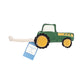 Country Living Faux Leather Green Tractor Dog Chew Toy, Durable, Safe and Non-Toxic