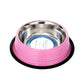 Country Living Set of 2 Ribbed Non-Slip Pet Bowls – Carnation Pink