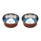 Country Living Set of 2 Stainless Steel Dog Bowls – Farmhouse Style, Ideal for Small to Medium Dogs
