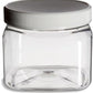 Clear PET Plastic Grip Dry/Liquid Food Storage Jars w/ Caps (Food Grade - BPA Free)