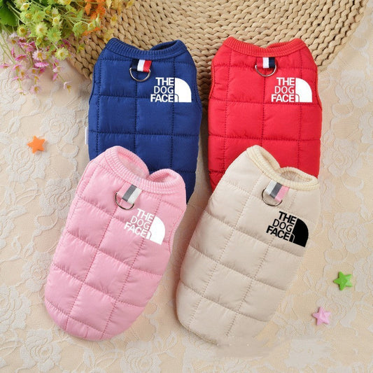 Pet dog clothing winter cotton dog vest jacket
