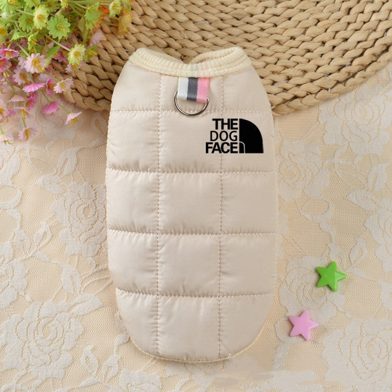 Pet dog clothing winter cotton dog vest jacket