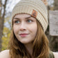 Biscotti Ribbed Knit Hat with Pom