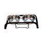 Country Living Rustic Dog Bone Elevated Feeder with 2 Stainless Steel Bowls