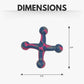 Natural Rubber Jack Dog Toy – Durable, Non-Toxic Chew Toy for Engaging Play and Enhanced Agility
