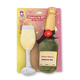 Champawgne-Cheers Plush Dog Toy Gift Set – with Squeaker & Crinkle Paper