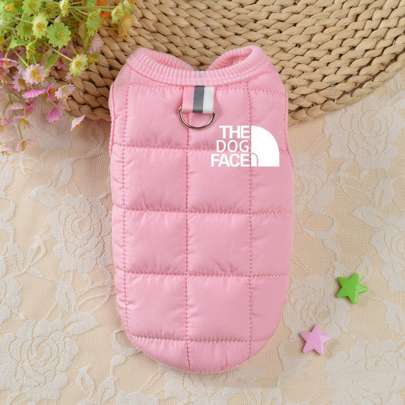 Pet dog clothing winter cotton dog vest jacket