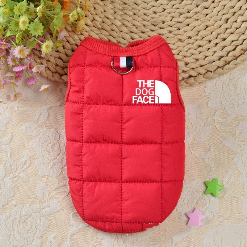 Pet dog clothing winter cotton dog vest jacket