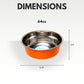 Country Living Set of 2 Heavy Gauge Stainless Steel Dog Bowls - Perfect for Food & Water