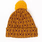 Crimson Glow Winter Hat with Beanie