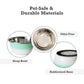 Deep Dog Bowl – Stainless Steel Bowl, Ideal for Small, Medium & Large Dogs – Mint Green