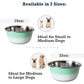Deep Dog Bowl – Stainless Steel Bowl, Ideal for Small, Medium & Large Dogs – Mint Green