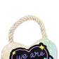 Love Heart Plush Dog Toy – with Squeaker & Crinkle Paper for Fun Play