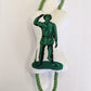 Retro Soldier with Squeaker & Crinkle Paper Plush Dog Toy
