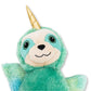Mystical Mint Winged Sloth Plush Dog Toy – with Squeaker & Crinkle Paper for Fun Play