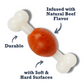Country Living TPR & Nylon Bone Dog Chew Toy - Beef-Flavored, Ideal for Small Dogs