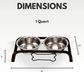 Country Living Rustic Dog Bone Elevated Feeder with 2 Stainless Steel Bowls