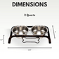 Country Living Rustic Dog Bone Elevated Feeder with 2 Stainless Steel Bowls