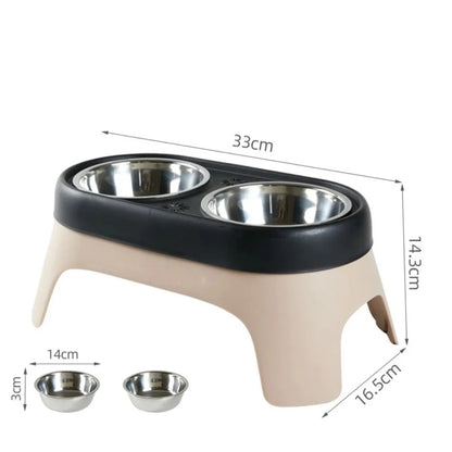 Elevated Food Bowl Pet Bowl Cat and Dog Supplies Leak Proof Pet Food Bowl and Feeder for Small Dogs Cats Pet Feeder Accessories