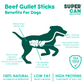 6" Beef Gullet Sticks 8oz (25-Pack)