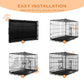 Heavy Duty 30 Inch Medium Dog Cage with Divider and Plastic Leak-Proof Pan Tray, Double Door Folding Metal Wire Cage for Indoor, Outdoor, and Travel, Made in Vietnam