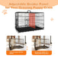 Heavy Duty 30 Inch Medium Dog Cage with Divider and Plastic Leak-Proof Pan Tray, Double Door Folding Metal Wire Cage for Indoor, Outdoor, and Travel, Made in Vietnam