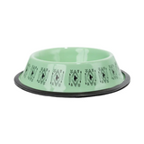 Non-Skid Boho Stainless Steel Dog Bowl – with Whimsical Unicorn Design, Silicone Base for Medium Dogs – 24oz